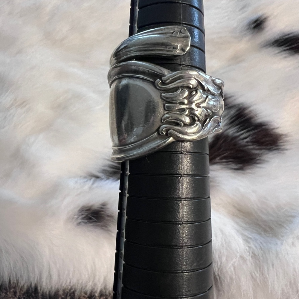 Silver Statement Spoon Ring - image 2